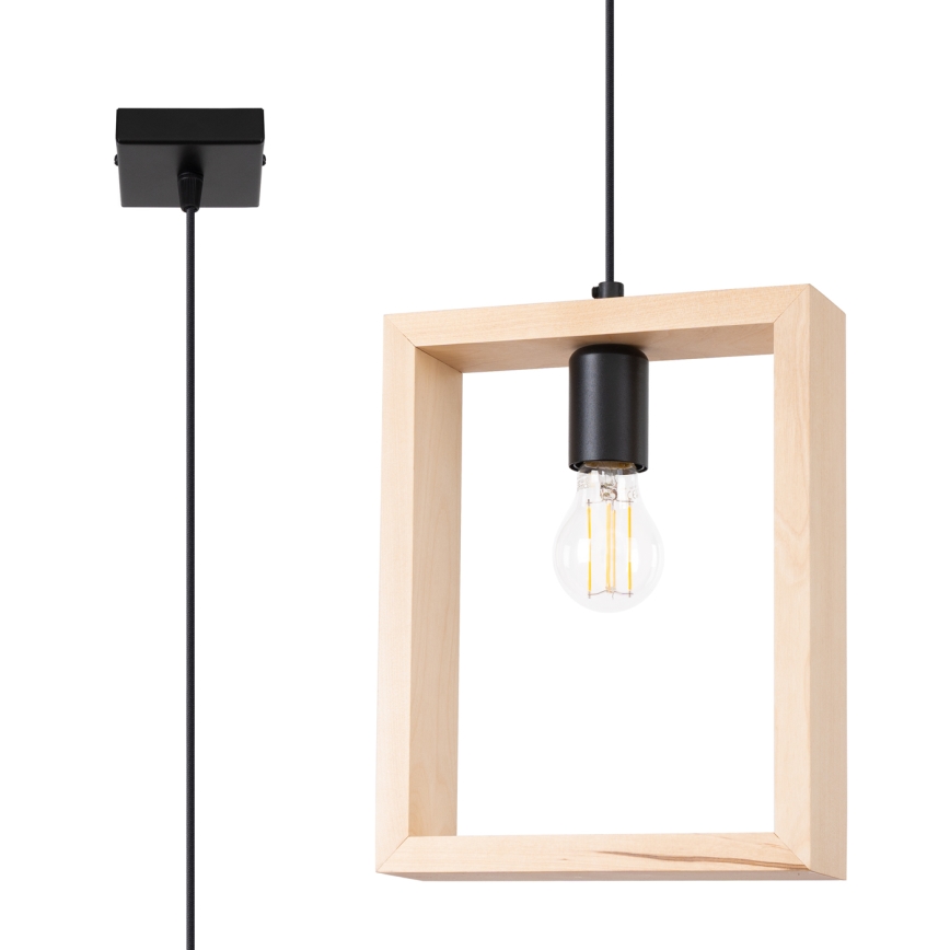 Lampadario a sospensione con filo ARIES 1xE27/15W/230V beige