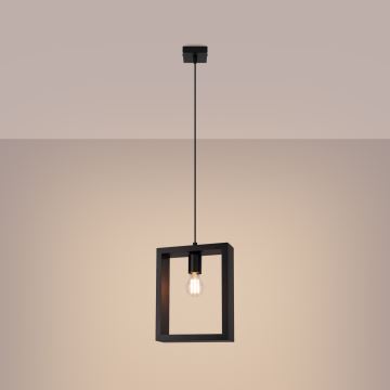 Lampadario a sospensione con filo ARIES 1xE27/15W/230V wenge