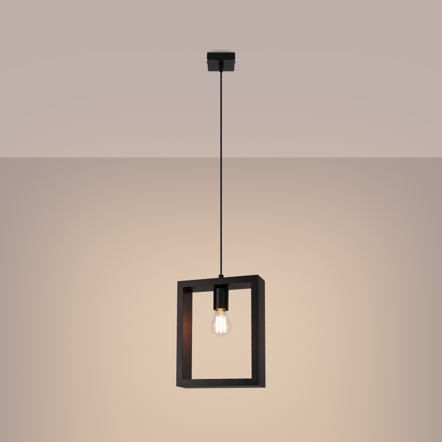 Lampadario a sospensione con filo ARIES 1xE27/15W/230V wenge