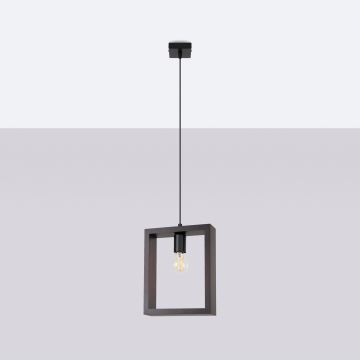 Lampadario a sospensione con filo ARIES 1xE27/15W/230V wenge