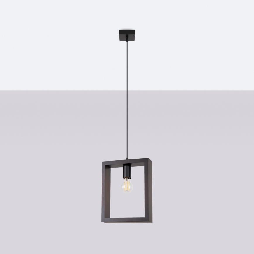 Lampadario a sospensione con filo ARIES 1xE27/15W/230V wenge