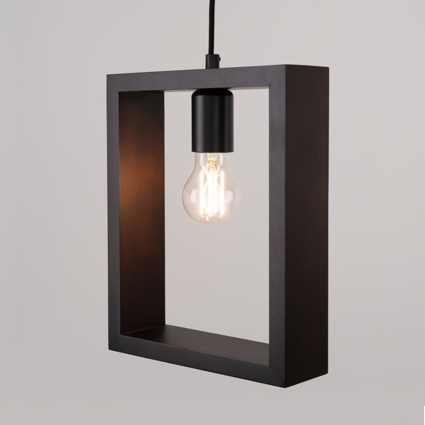 Lampadario a sospensione con filo ARIES 1xE27/15W/230V wenge