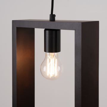 Lampadario a sospensione con filo ARIES 1xE27/15W/230V wenge