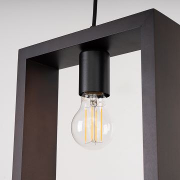 Lampadario a sospensione con filo ARIES 1xE27/15W/230V wenge