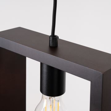 Lampadario a sospensione con filo ARIES 1xE27/15W/230V wenge