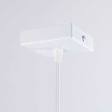 Lampadario a sospensione con filo ARIES 1xE27/15W/230V bianco