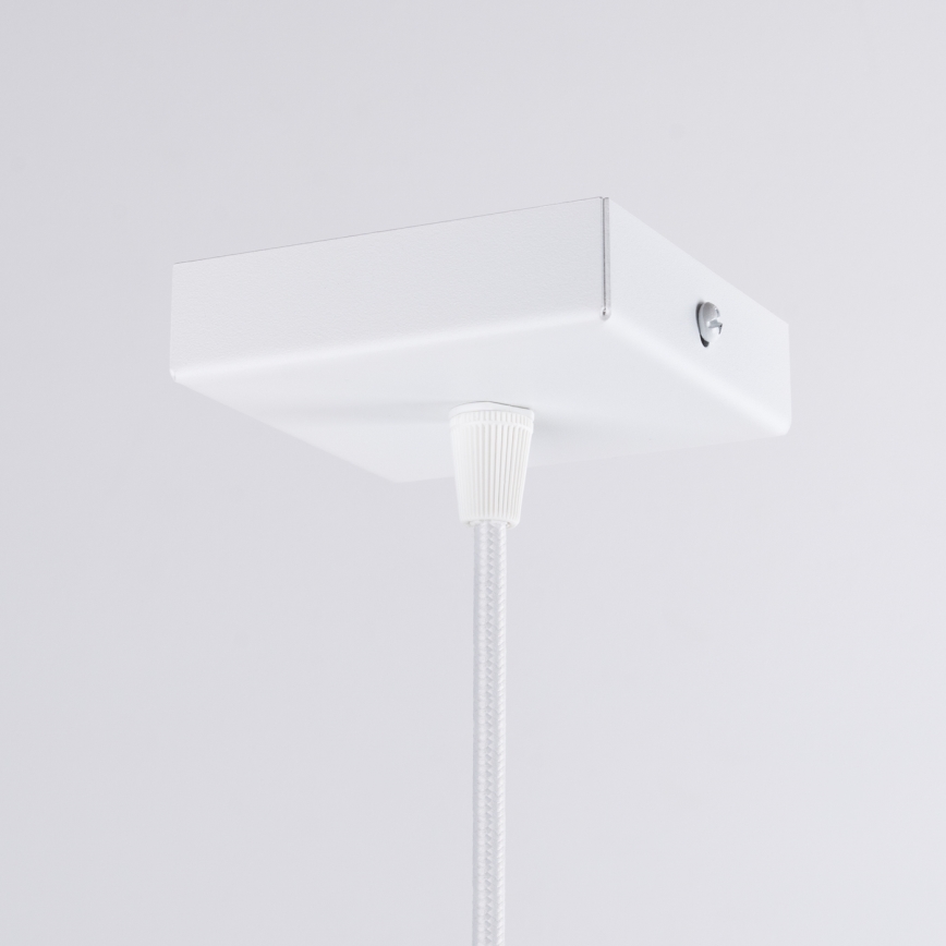 Lampadario a sospensione con filo ARIES 1xE27/15W/230V bianco