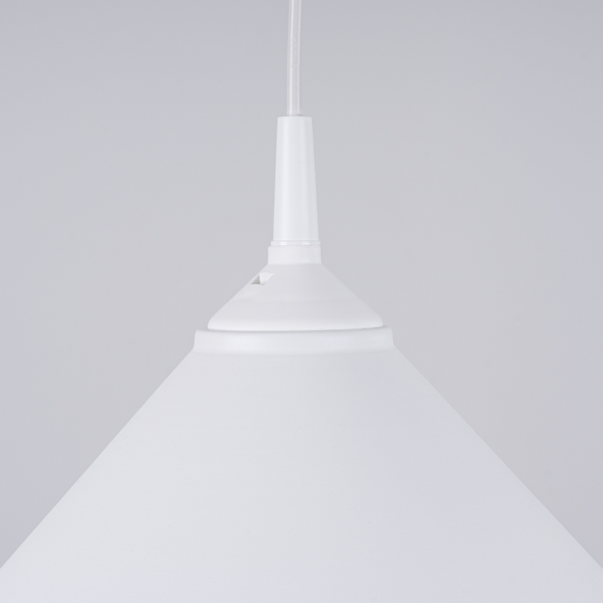 Lampadario a sospensione con filo ZUMA 1xE27/15W/230V diametro 30 cm bianco