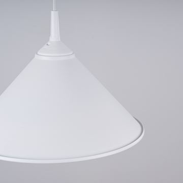 Lampadario a sospensione con filo ZUMA 1xE27/15W/230V diametro 30 cm bianco