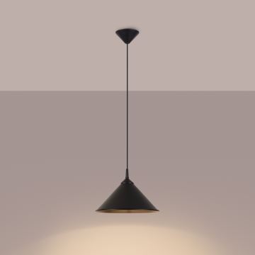 Lampadario a sospensione con filo ZUMA 1xE27/15W/230V diametro 30 cm nero