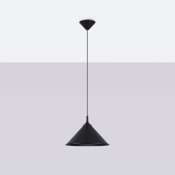 Lampadario a sospensione con filo ZUMA 1xE27/15W/230V diametro 30 cm nero