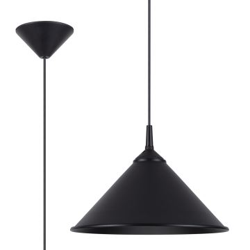 Lampadario a sospensione con filo ZUMA 1xE27/15W/230V diametro 30 cm nero