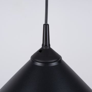 Lampadario a sospensione con filo ZUMA 1xE27/15W/230V diametro 30 cm nero