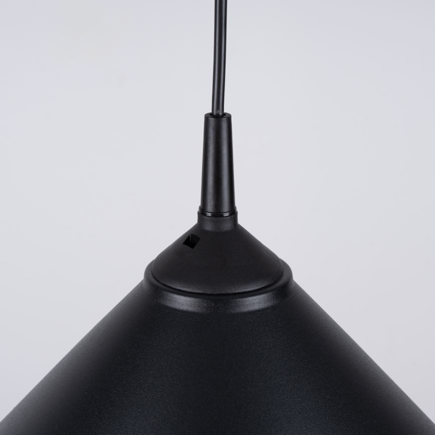 Lampadario a sospensione con filo ZUMA 1xE27/15W/230V diametro 30 cm nero