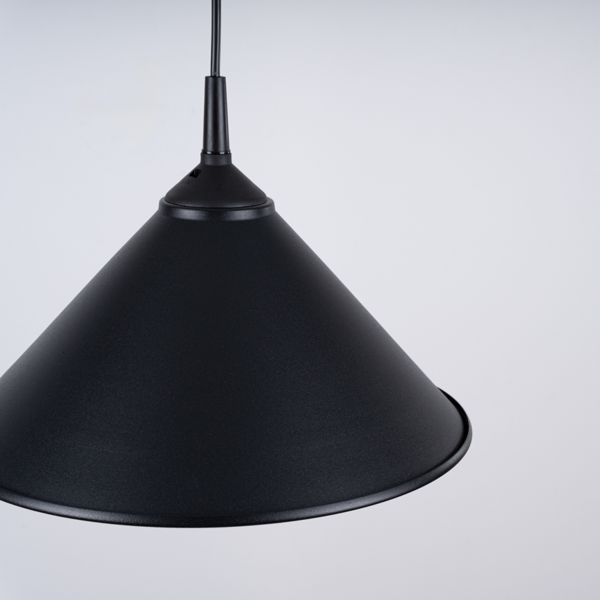 Lampadario a sospensione con filo ZUMA 1xE27/15W/230V diametro 30 cm nero