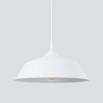 Lampadario a sospensione con filo FRIKA 1xE27/15W/230V diametro 34 cm bianco