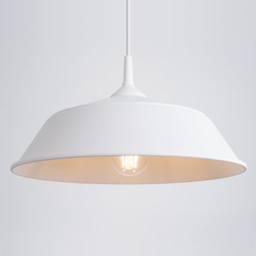 Lampadario a sospensione con filo FRIKA 1xE27/15W/230V diametro 34 cm bianco