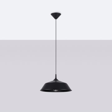 Lampadario a sospensione con filo FRIKA 1xE27/15W/230V diametro 34 cm nero