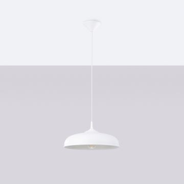 Lampadario a sospensione con filo GINA 1xE27/15W/230V diametro 38 cm bianco