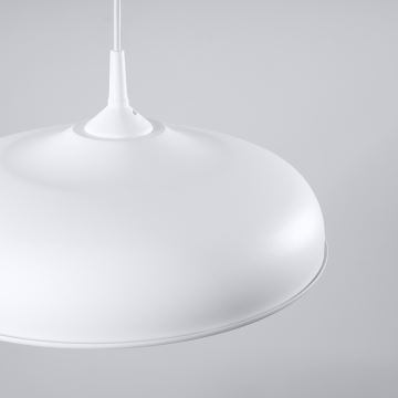 Lampadario a sospensione con filo GINA 1xE27/15W/230V diametro 38 cm bianco