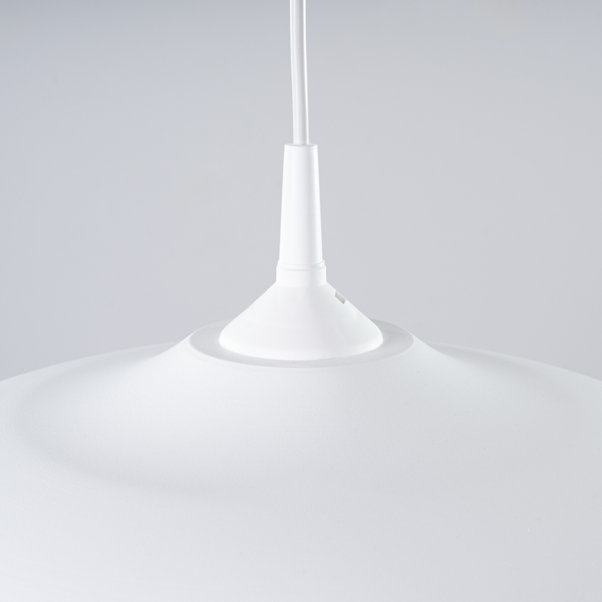 Lampadario a sospensione con filo GINA 1xE27/15W/230V diametro 38 cm bianco