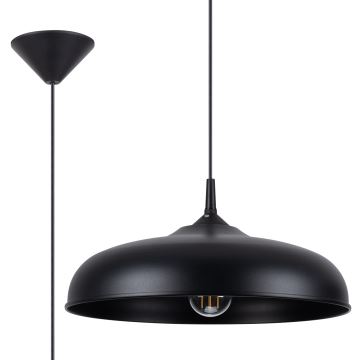 Lampadario a sospensione con filo GINA 1xE27/15W/230V diametro 38 cm nero