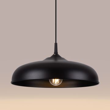 Lampadario a sospensione con filo GINA 1xE27/15W/230V diametro 38 cm nero