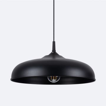 Lampadario a sospensione con filo GINA 1xE27/15W/230V diametro 38 cm nero