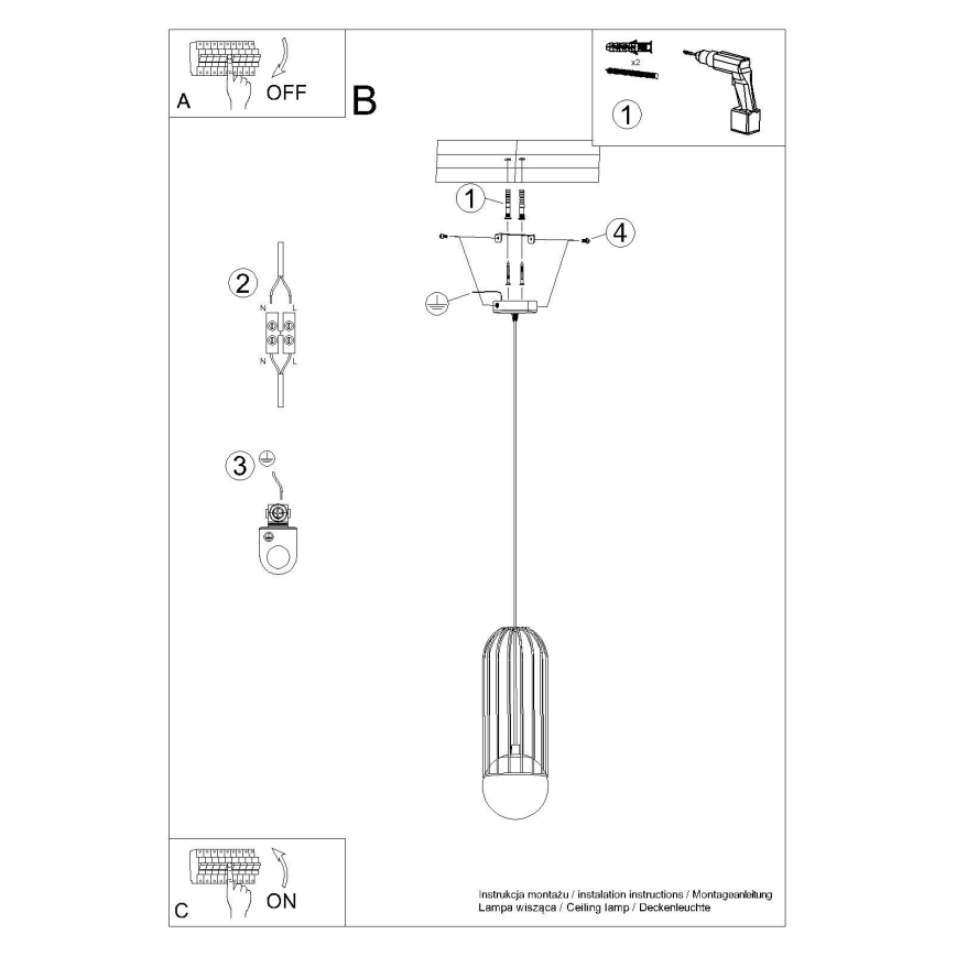 Lampadario a sospensione con filo BRINA 1xG9/8W/230V bianco