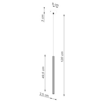 Lampadario a sospensione con filo ARCHE 1xG9/8W/230V bianco