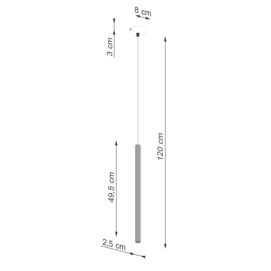 Lampadario a sospensione con filo ARCHE 1xG9/8W/230V nero