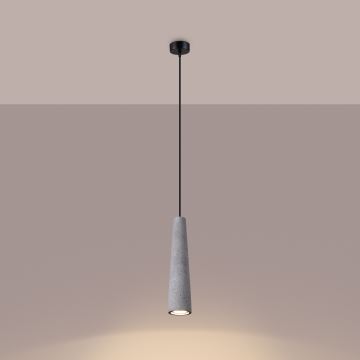 Lampadario a sospensione con filo ELECTRA 1xGU10/10W/230V calcestruzzo/grigio