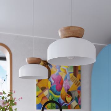 Lampadario a sospensione con filo MARION 1xE27/15W/230V bianco