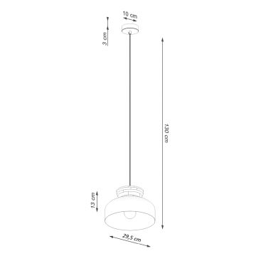 Lampadario a sospensione con filo MARION 1xE27/15W/230V bianco