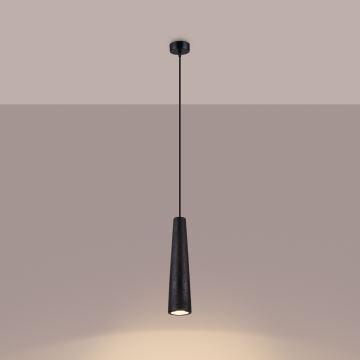 Lampadario a sospensione con filo ELECTRA 1xGU10/10W/230V calcestruzzo/nero