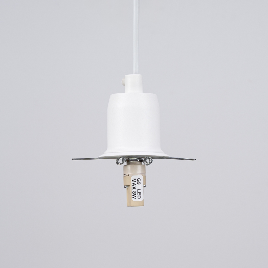 Lampadario a sospensione con filo HYPERION 1xG9/8W/230V bianco