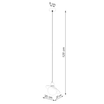 Lampadario a sospensione con filo HYPERION 1xG9/8W/230V bianco