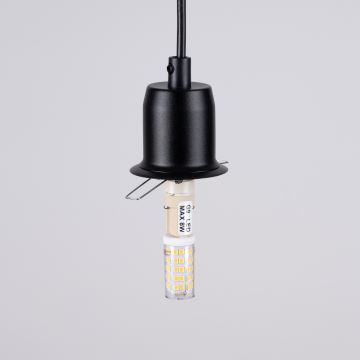 Lampadario a sospensione con filo HYPERION 1xG9/8W/230V nero