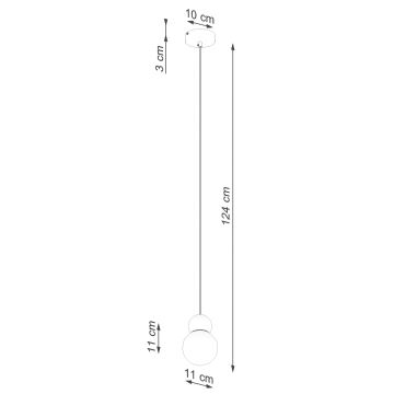 Lampadario a sospensione con filo PEKKA 1xG9/8W/230V bianco