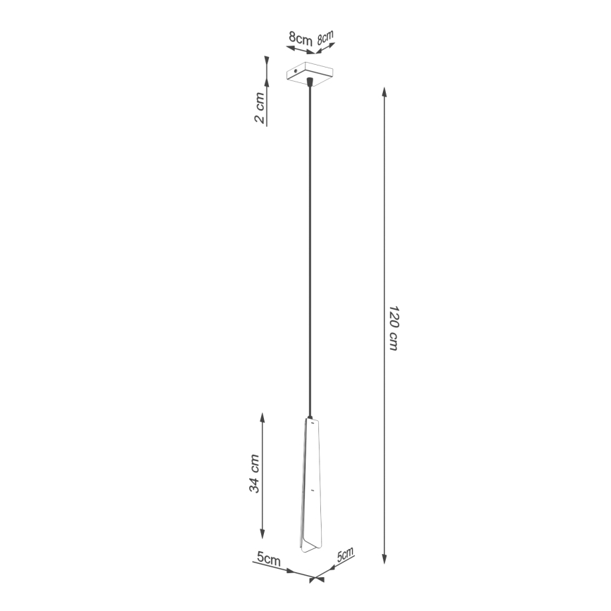 Lampadario a sospensione con filo PRYSM 1xG9/8W/230V bianco