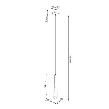 Lampadario a sospensione con filo PRYSM 1xG9/8W/230V nero