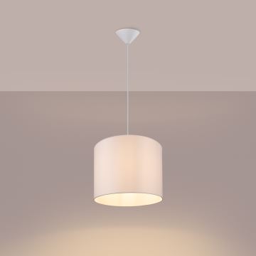 Lampadario a sospensione con filo NOVA 1xE27/15W/230V diametro 30 cm bianco