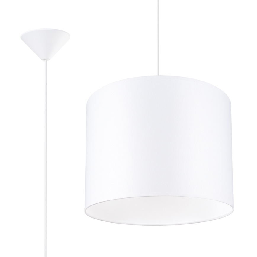 Lampadario a sospensione con filo NOVA 1xE27/15W/230V diametro 30 cm bianco