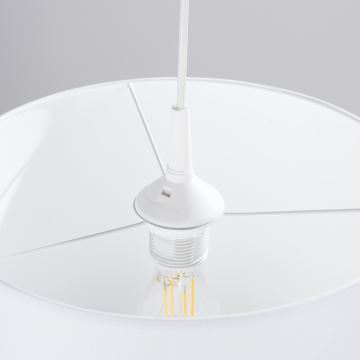 Lampadario a sospensione con filo NOVA 1xE27/15W/230V diametro 30 cm bianco