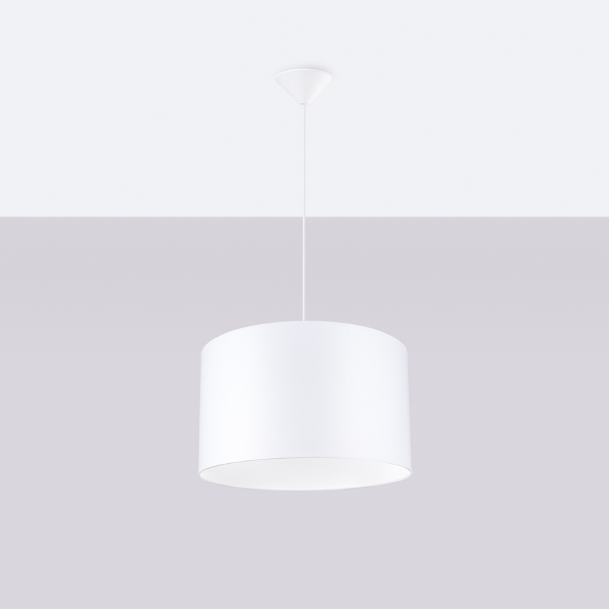 Lampadario a sospensione con filo NOVA 1xE27/15W/230V diametro 40 cm bianco