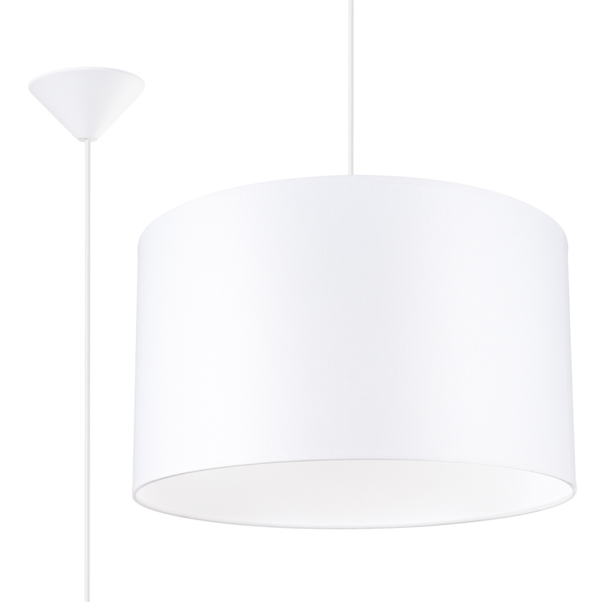 Lampadario a sospensione con filo NOVA 1xE27/15W/230V diametro 40 cm bianco