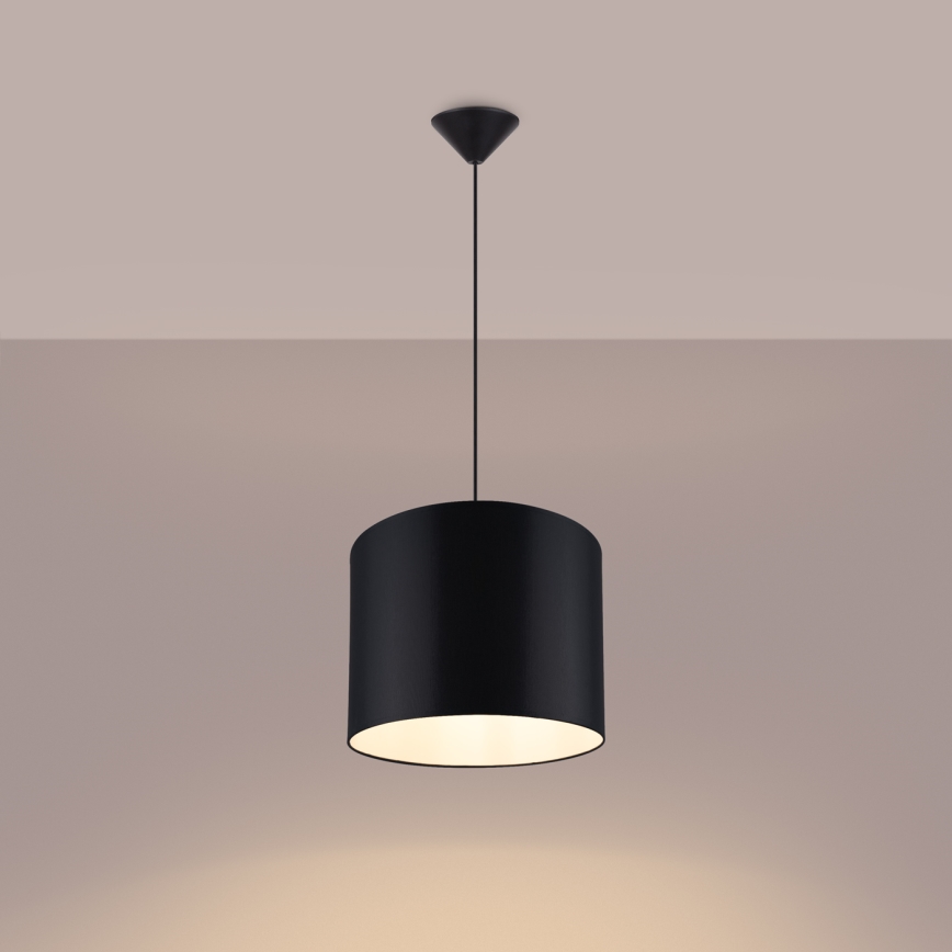 Lampadario a sospensione con filo NOVA 1xE27/15W/230V diametro 30 cm nero