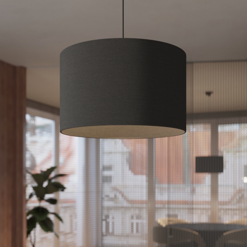 Lampadario a sospensione con filo NOVA 1xE27/15W/230V diametro 30 cm nero