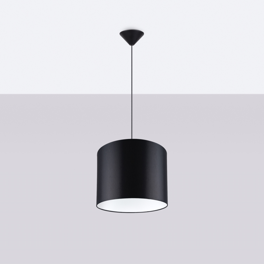 Lampadario a sospensione con filo NOVA 1xE27/15W/230V diametro 30 cm nero