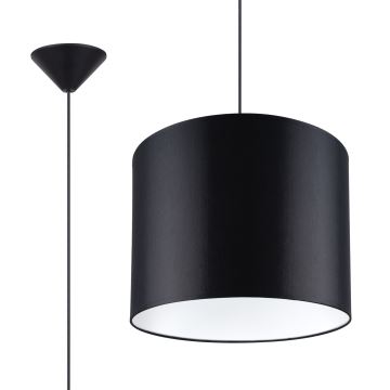 Lampadario a sospensione con filo NOVA 1xE27/15W/230V diametro 30 cm nero